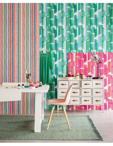PAPIER PEINT STRIPES + METALLIC DE EIJFFINGER