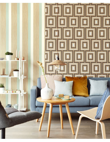 PAPIER PEINT STRIPES + GEOMETRIC DE EIJFFINGER