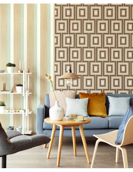 PAPIER PEINT STRIPES + GEOMETRIC DE EIJFFINGER