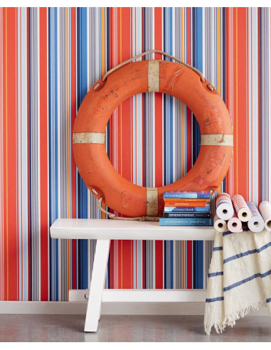 PAPIER PEINT STRIPES + vintage DE EIJFFINGER