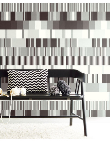 PAPIER PEINT STRIPES + MIRE DE EIJFFINGER