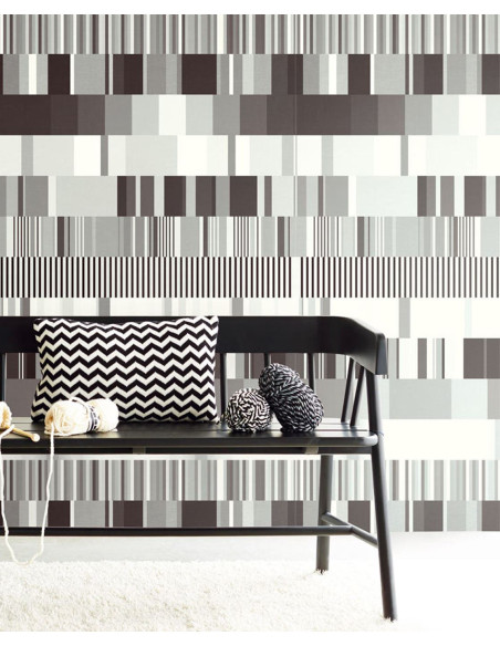 PAPIER PEINT STRIPES + MIRE DE EIJFFINGER