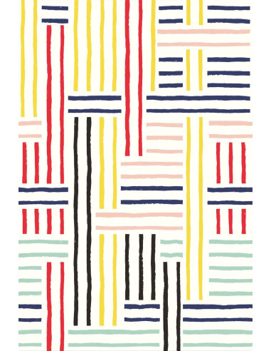 PAPIER PEINT STRIPES + PATCH DE EIJFFINGER