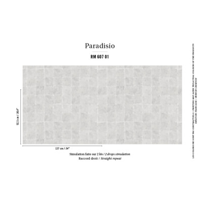 Papier Peint  PROFUMO D'ORO Bleu clair ELITIS 2