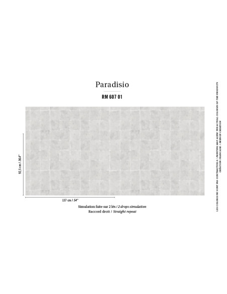 Papier Peint  PROFUMO D'ORO Bleu clair ELITIS