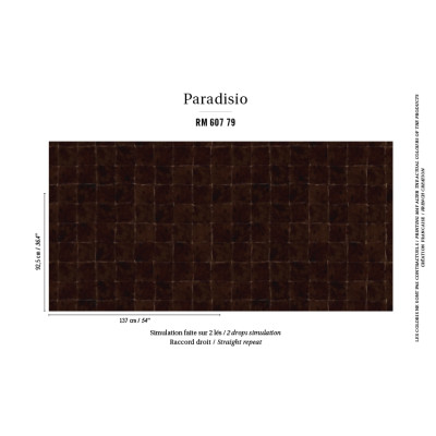 Papier Peint PROFUMO D'ORO marron foncé ELITIS 2