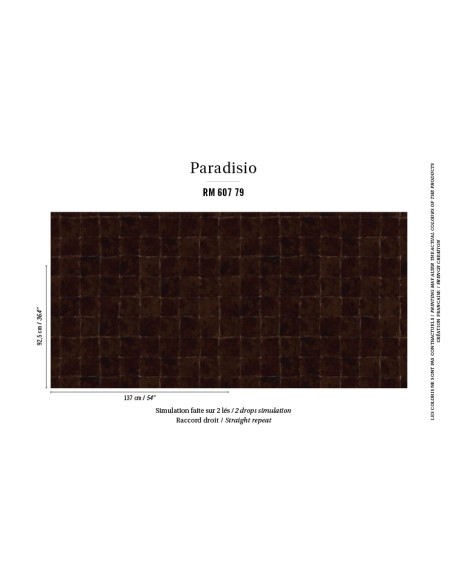 Papier Peint PROFUMO D'ORO marron foncé ELITIS