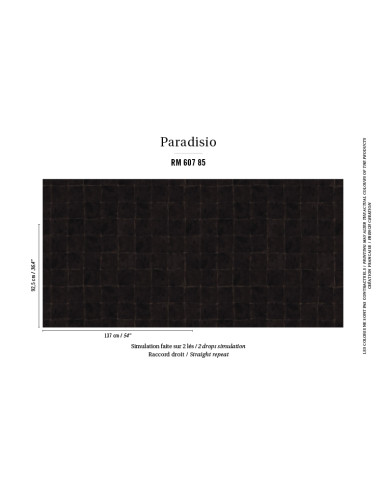 Papier Peint PROFUMO D'ORO Noir doré ELITIS