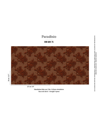 Papier Peint PALAZZO Marron ELITIS