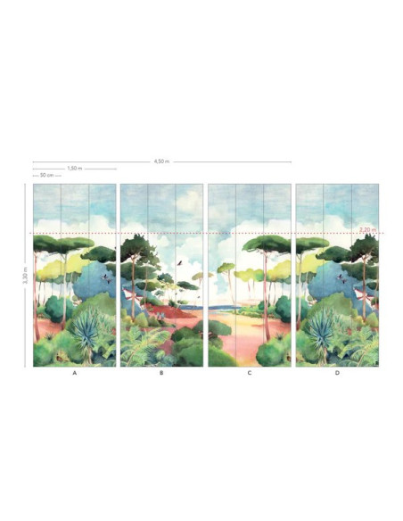 Décor panoramique FORÊT de Isidore Leroy Décor panoramique FORÊT de Isidore Leroy