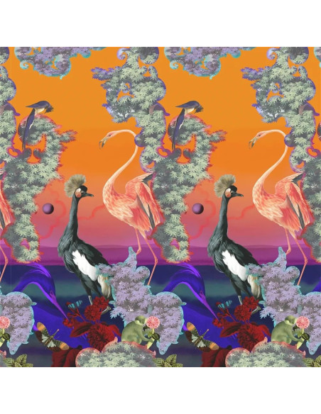 Papier peint Novafrica Sunset Scène 1 de Christian Lacroix Papier peint Novafrica Sunset Scène 1 de Christian Lacroix