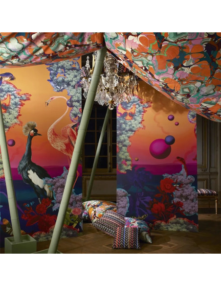 Papier peint Novafrica Sunset Scène 1 de Christian Lacroix Papier peint Novafrica Sunset Scène 1 de Christian Lacroix