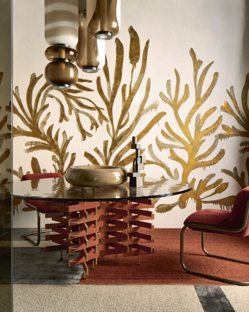 Papier peint ALGUES DOREES de Elitis