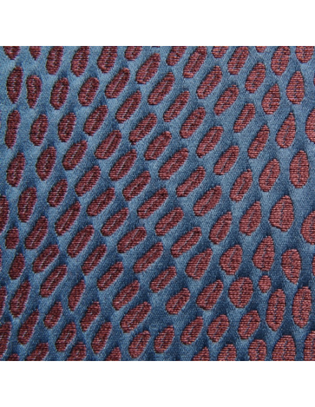 Tissu Kooris lie de vin acier METAPHORES