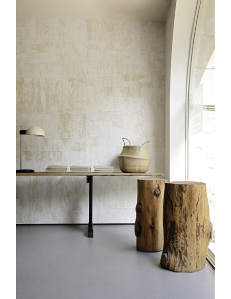 Papier Peint ROBINSON Rafia Blanc  ELITIS