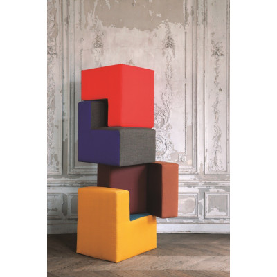 Tissu PANAMA noir METAPHORES 2