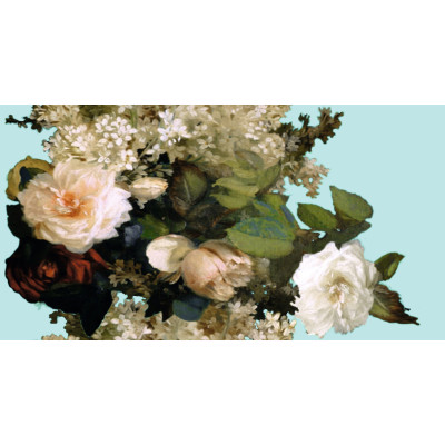 Tissu ARTEMIS fond bleu ELITIS 2