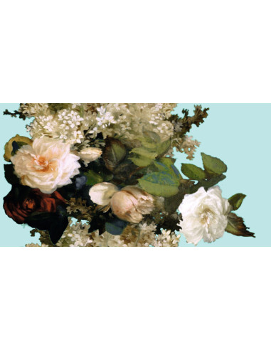 Tissu ARTEMIS fond bleu ELITIS