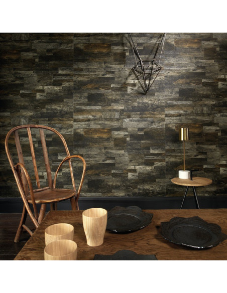 Papier peint Nomades Pâna noir de Elitis