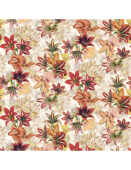Tissu Amaryllis Carmine de John Derian